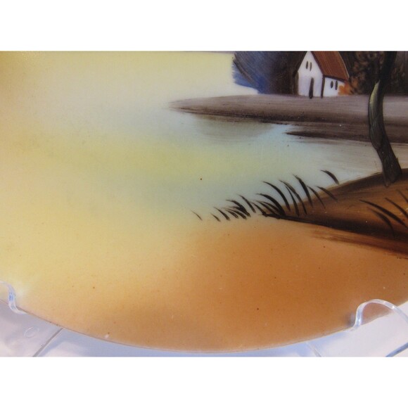 Vintage Noritake Hand Painted Double Handled Plate Tree in the Meadow - Picture 6 of 10